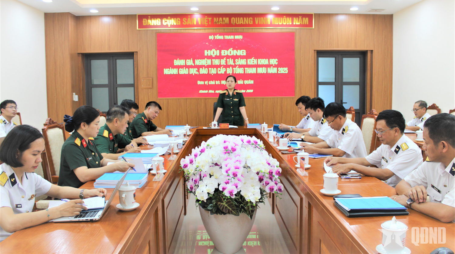 ​Nghiệm thu đề tài, sáng kiến cấp Bộ Tổng Tham mưu của các học viện, trường Quân đội